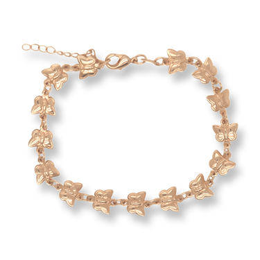 Gold Butterfly Link Bracelet